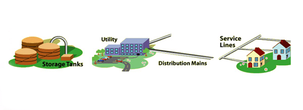 Travel of Natural Gas Distribution